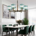 Loft Industry Modern - Elis Blue Chandelier